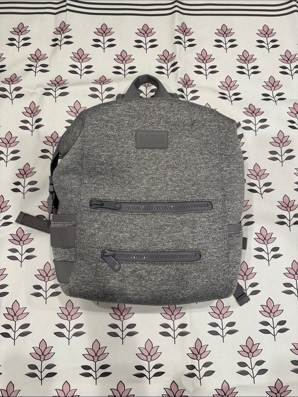 Dagne Dover Heather Gray Baby Diaper Backpack